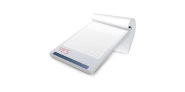 Yesprint Schreibblock Produktbild Transparent